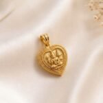 Lakshmi Heart Locket Gold Pendant - Image 2