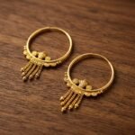 Gold Filigree Chandelier Hoop Earrings