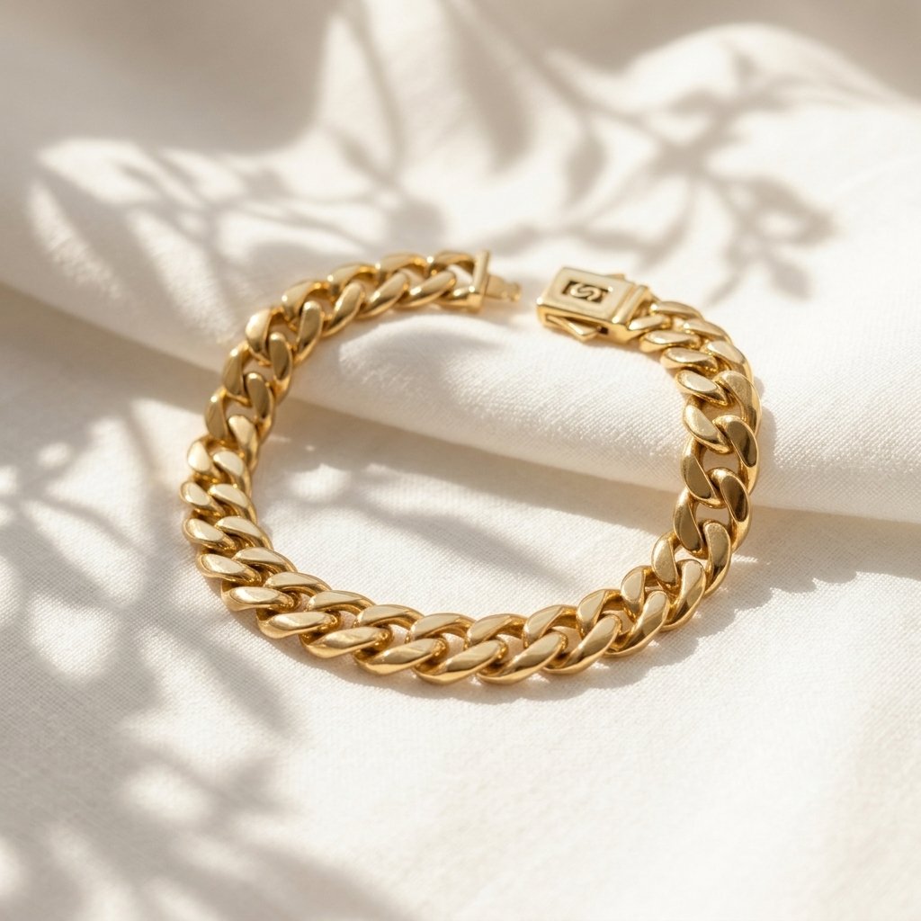 2 (1) Men's Premium Monaco Miami Cuban Link Gold Bracelet - Image 1