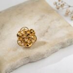 Traditional Gold Filigree Royal Statement Nose Pin - Image 2