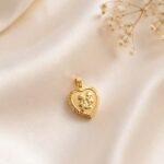 Vintage Gold Cupid Heart Locket Pendant - Image 2