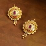 Antique Gold Ruby Kemp Dome Pendant Charms