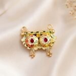 Traditional Gold Meenakari Mangalsutra Pendant Vatayan - Image 2