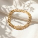 Full Iced Miami Cuban Link Gold Bracelet