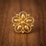 Traditional Gold Symmetrical Floral Blossom Nose Pin