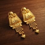 Elegant Gold Floral Drop Earrings