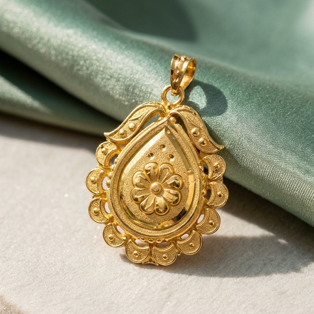 locket (15) Floral Teardrop Locket - Image 1