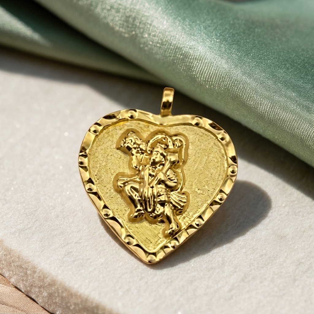 locket (19) Heart Hanuman Locket - Image 1