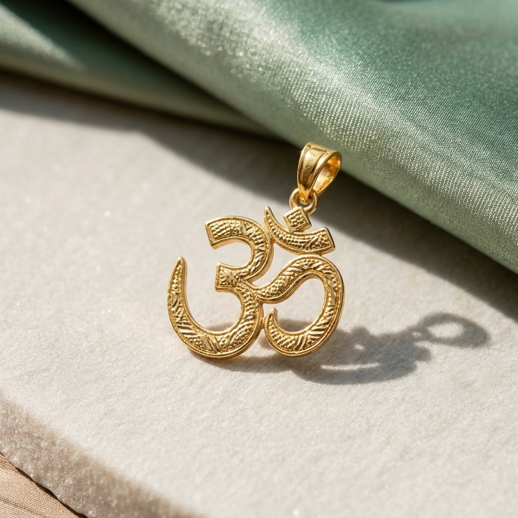 locket (31) Om Gold Pendant - Image 1