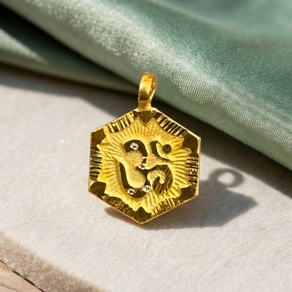 locket (33) Om Hexa Pendant - Image 1