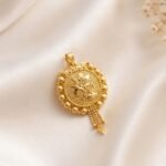 Gold Floral Pendant - Image 2