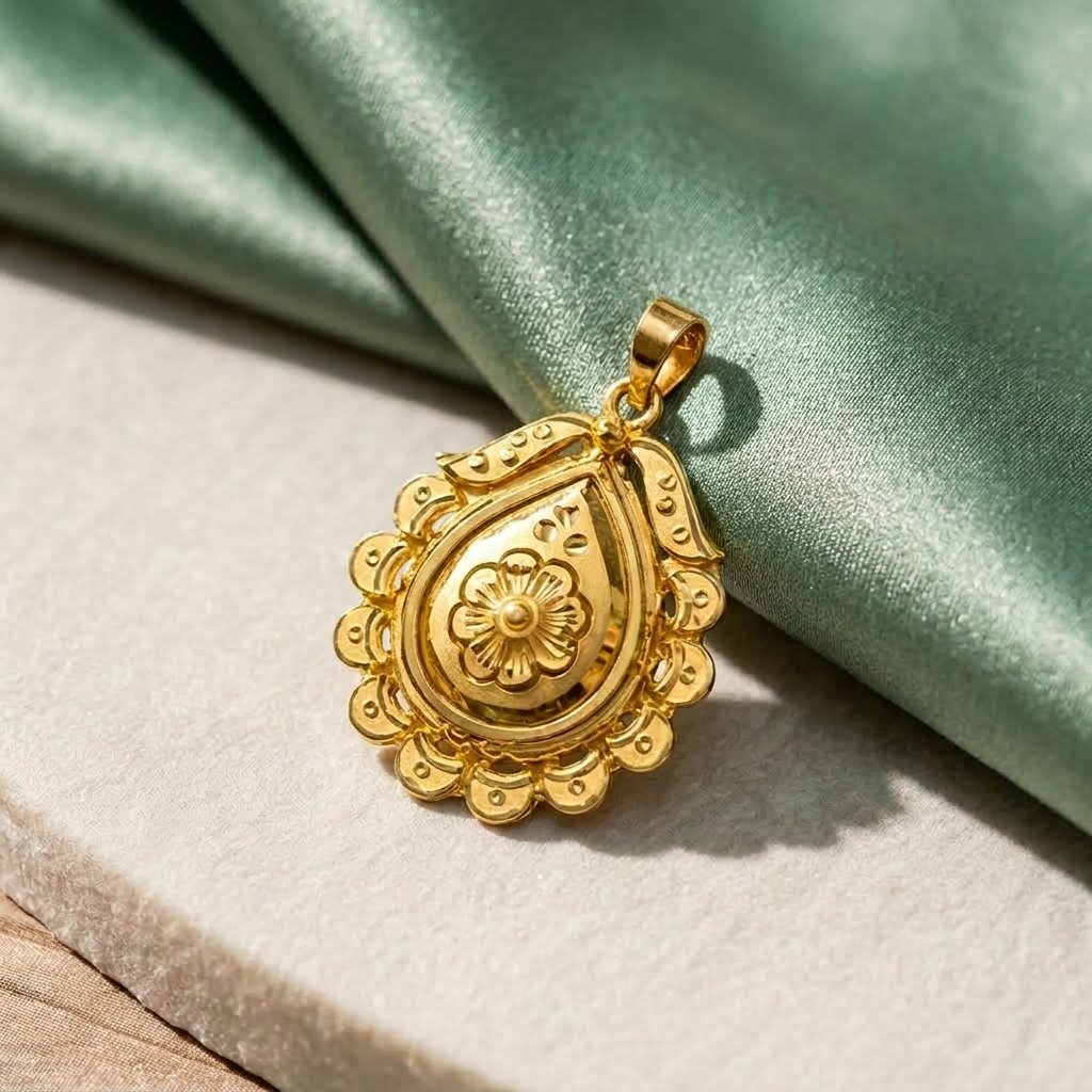 locket (9) Gold Teardrop Locket - Image 1