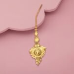 Gold Floral Drop Tikka - Image 2